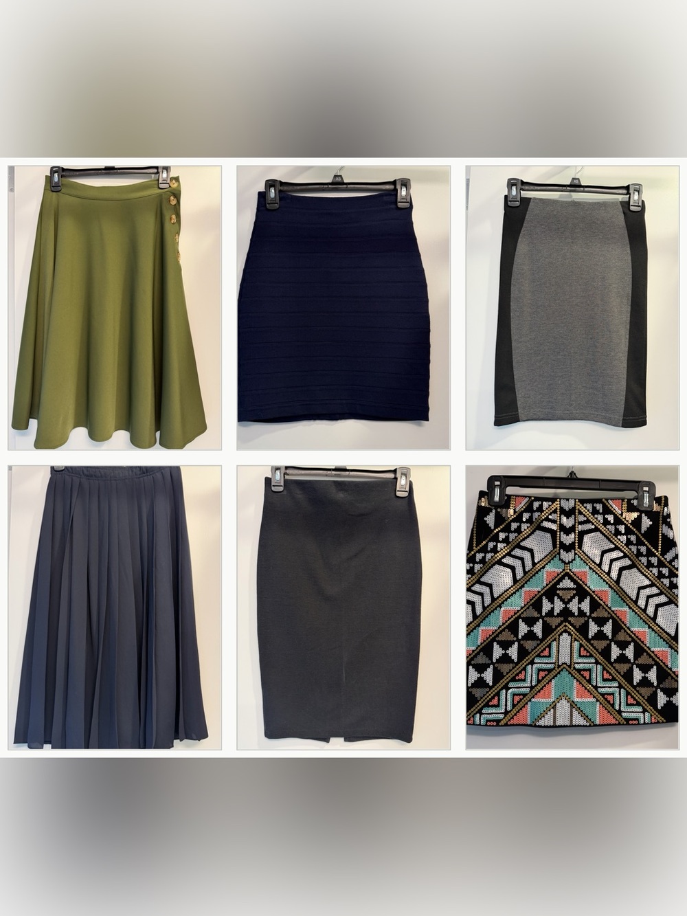 Lot of 6 Women’s Skirts - Mixed Brands - XS/S/0/00. Brand Ex: J Crew, Hell Bunny